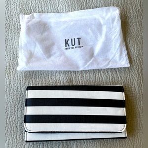 KUT black and white striped wallet